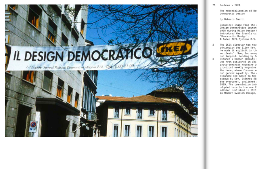 “Il Design Democratico” — an IKEA banner at Milan Design Week