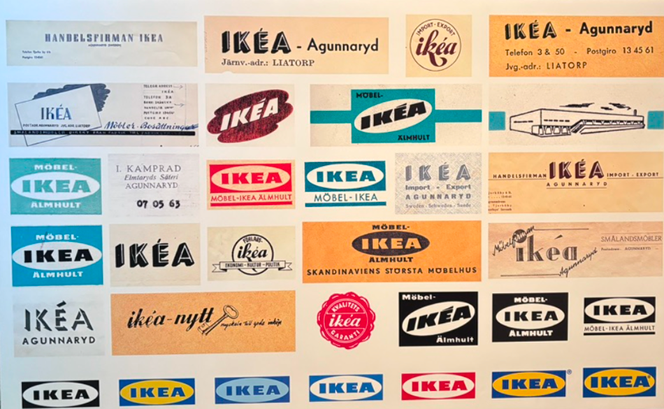 The evolving IKEA logo through the decades