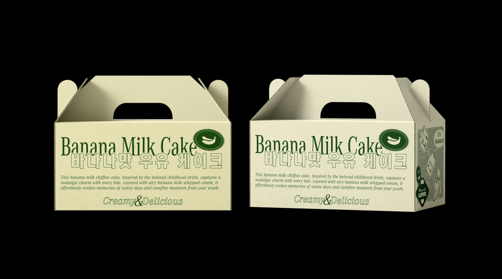 Banana Milk Cake Box